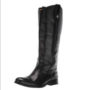 Frye Melissa Button Black Extended Calf 6.5